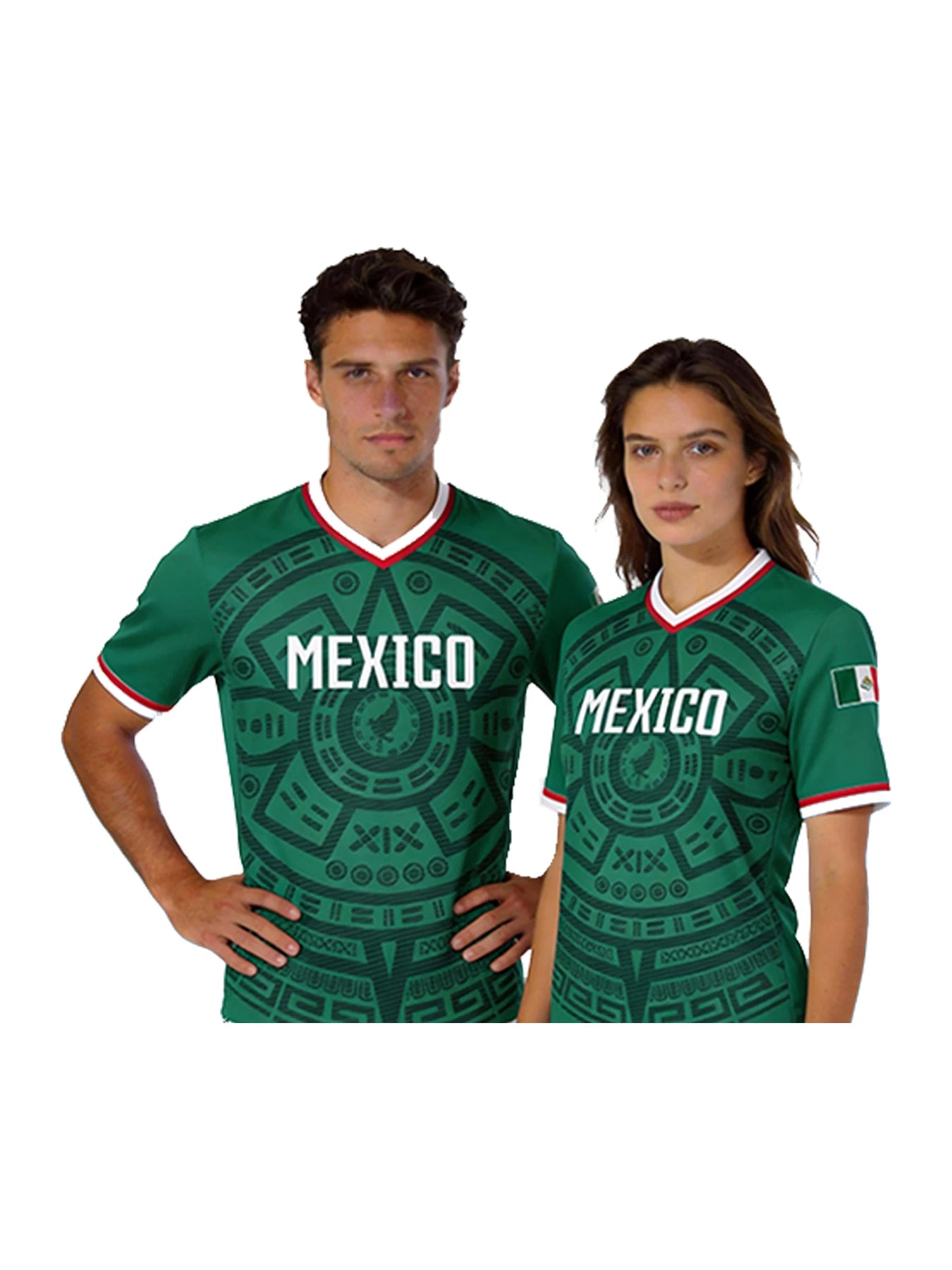 Custom Mexico Football Jersey Personalized with Name Number V-neck Soccer National Team Shirt for Men Youth Women