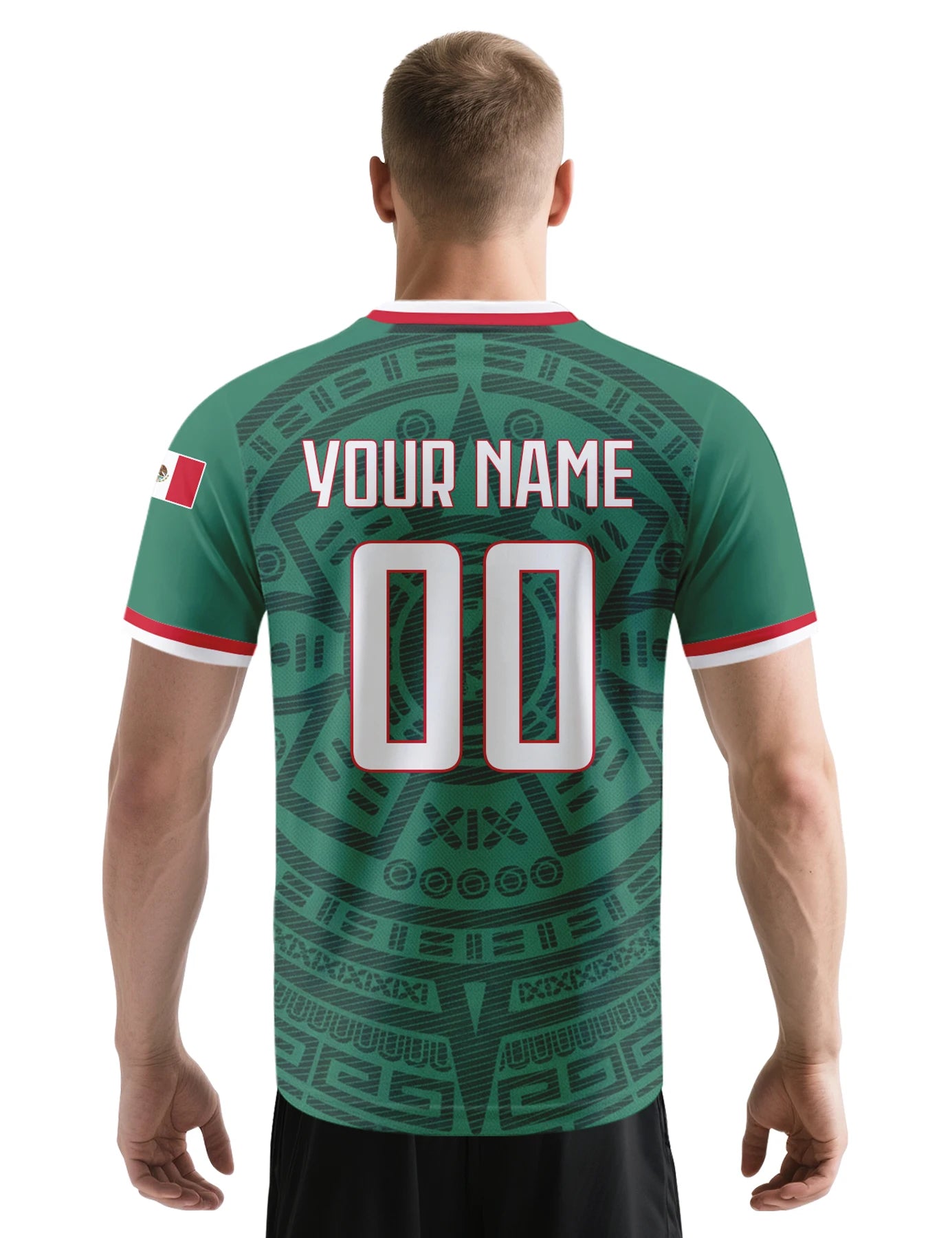 Custom Mexico Football Jersey Personalized with Name Number V-neck Soccer National Team Shirt for Men Youth Women